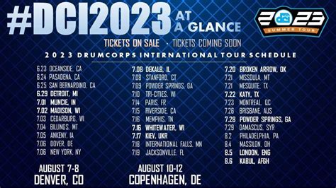 dci schedule 2023